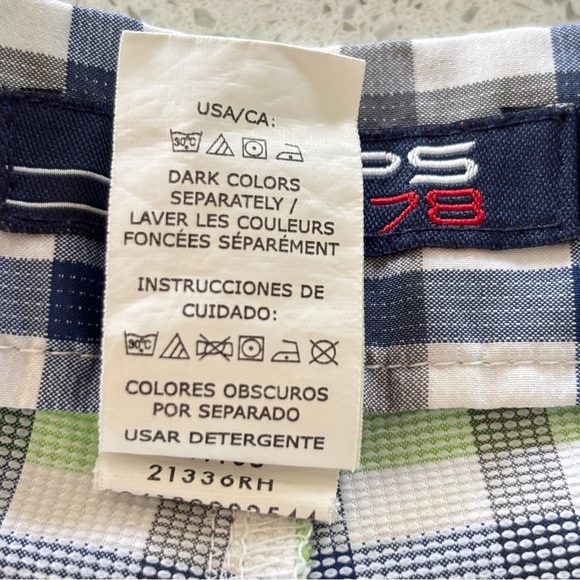 Chaps Golf 78 Bermuda Shorts Size 42 Plaid Multicolor Polyester Elastane Blend - Picture 7 of 14